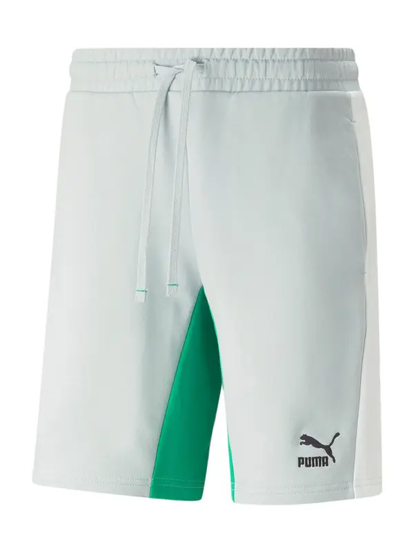PUMA PUMA Športne hlače  svetlo siva / zelena / bela