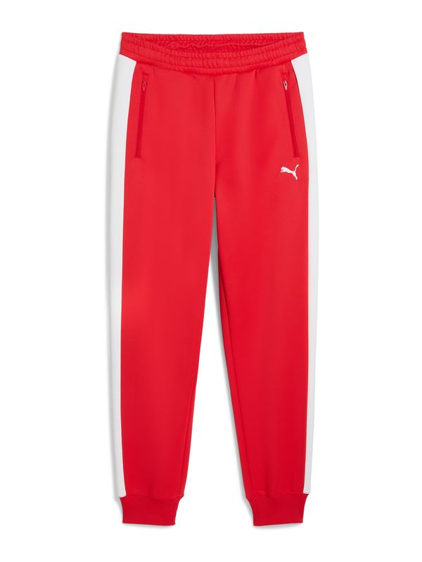 PUMA PUMA Športne hlače 'T7 ALWAYS ON'  rdeča / bela