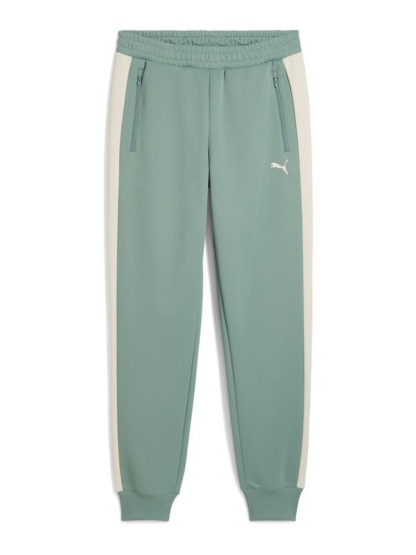 PUMA PUMA Športne hlače 'T7 ALWAYS ON'  turkizna / off-bela