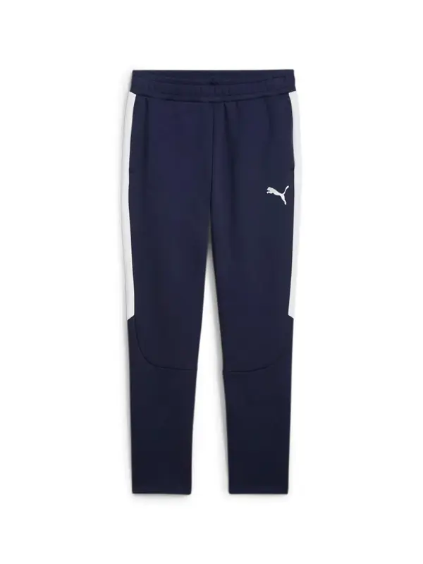 PUMA PUMA Športne hlače 'TeamEVvostripe'  modra / bela