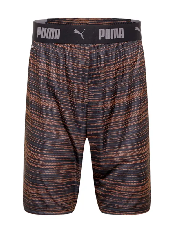 PUMA PUMA Športne hlače  temno siva / temno oranžna / črna