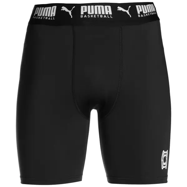 PUMA PUMA Športne spodnjice 'Hoops Team'  črna / bela