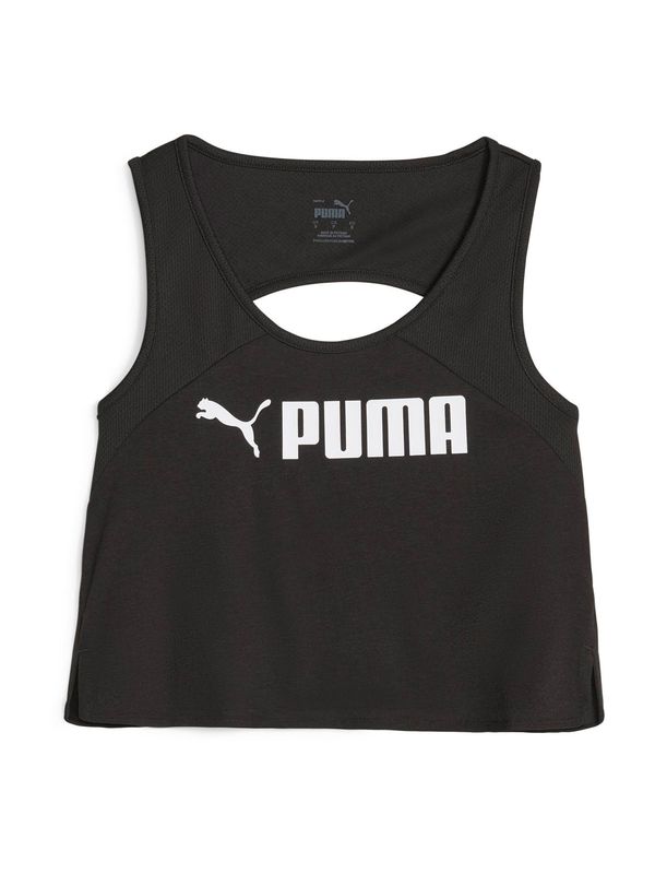 PUMA PUMA Športni top  črna / bela