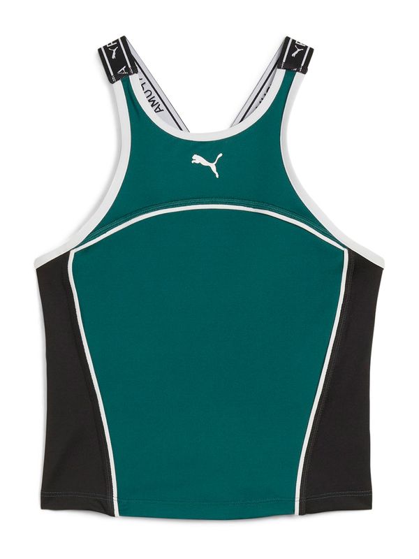 PUMA PUMA Športni top  petrol / črna / bela