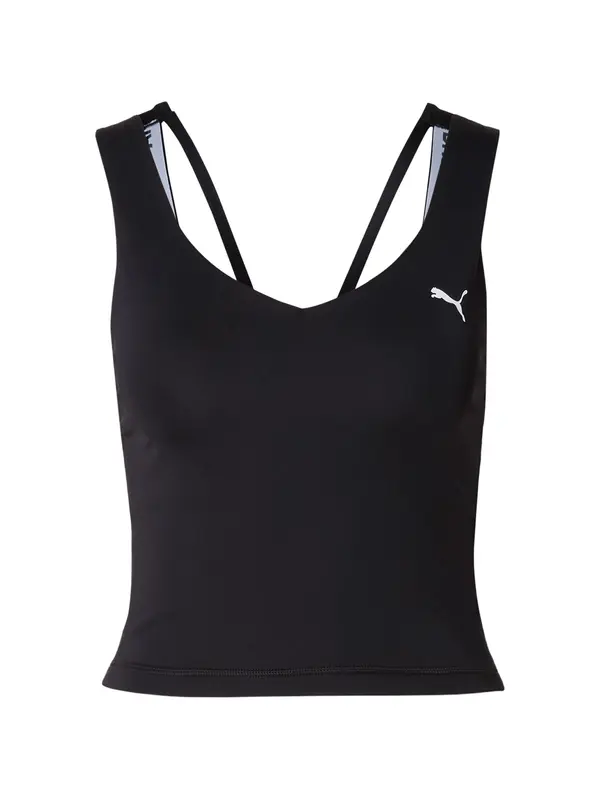 PUMA PUMA Športni top 'Strong'  črna / bela