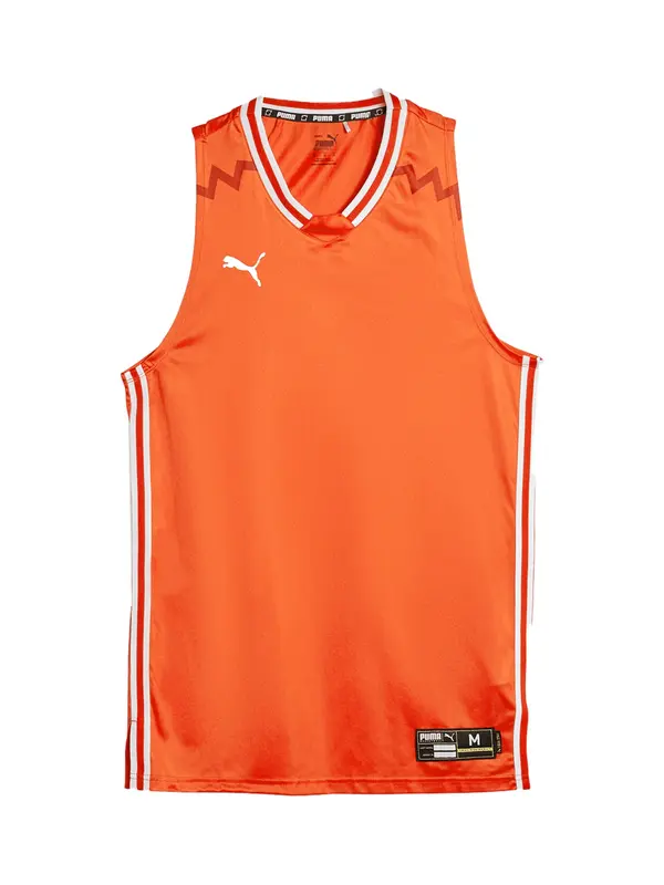 PUMA PUMA Športni top 'Team Game'  mandarina / bela