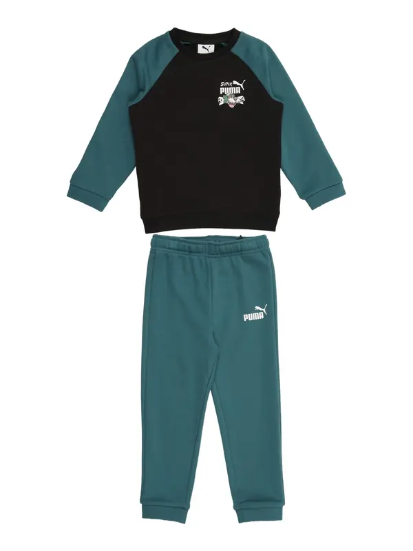 PUMA PUMA Trenirka za tek 'MINICATS'  smaragd / črna / bela
