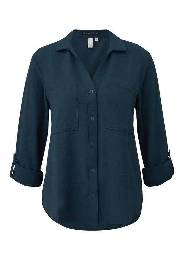 QS QS Bluza  cijansko modra