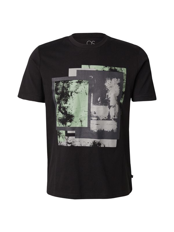 QS QS Majica  antracit / svetlo siva / svetlo zelena