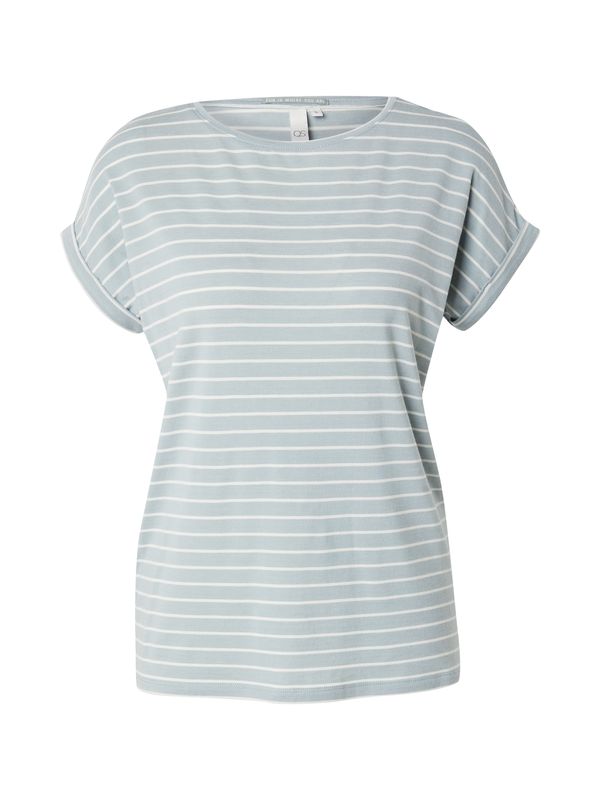 QS QS Majica  pastelno zelena / bela