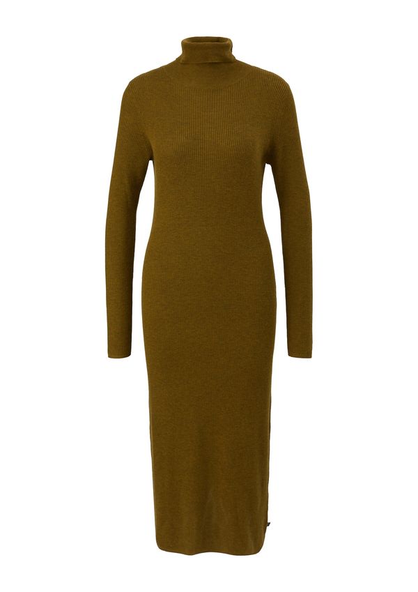 QS QS Pletena obleka  oliva