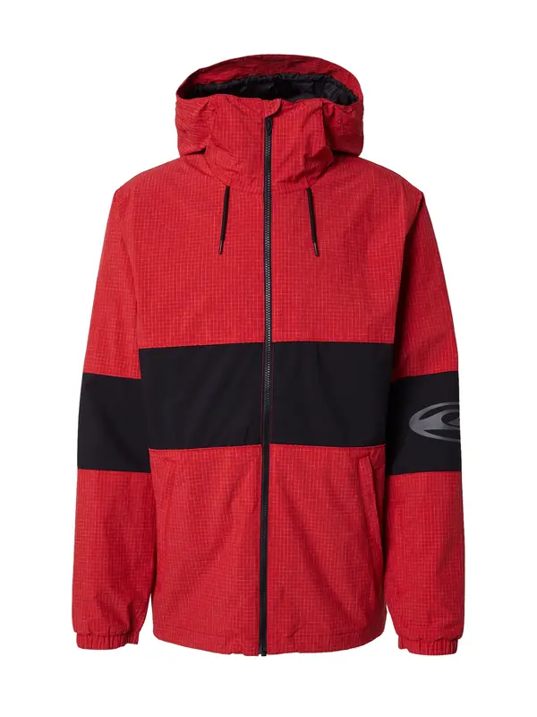 QUIKSILVER QUIKSILVER Funkcionalna jakna 'HIGH IN TH HOOD'  siva / rdeča / črna / bela