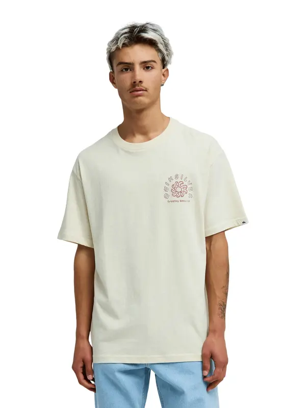 QUIKSILVER QUIKSILVER Funkcionalna majica 'Curve Palm'  bordo / off-bela