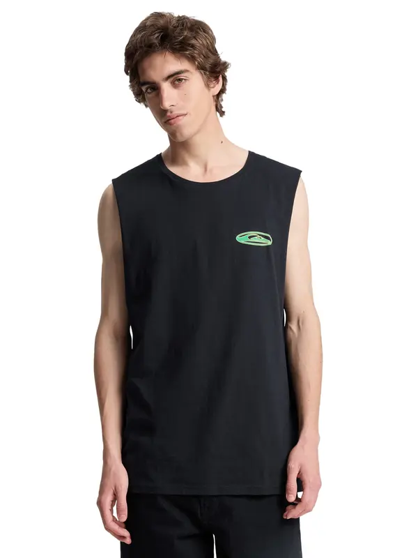 QUIKSILVER QUIKSILVER Funkcionalna majica 'EV Quikglobe Muscle'  rumena / zelena / črna