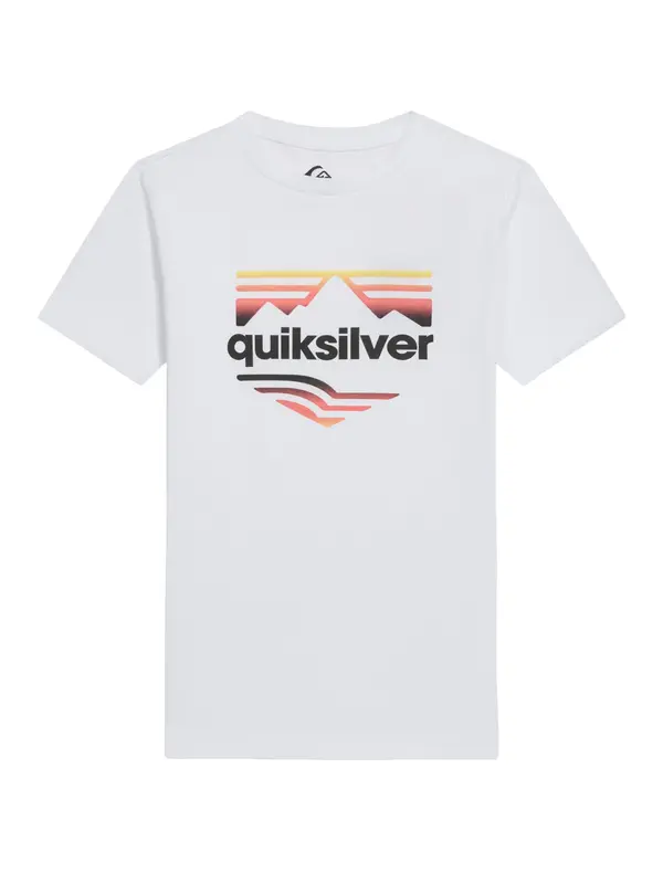 QUIKSILVER QUIKSILVER Majica 'HORIZON FADE'  rumena / temno oranžna / črna / bela