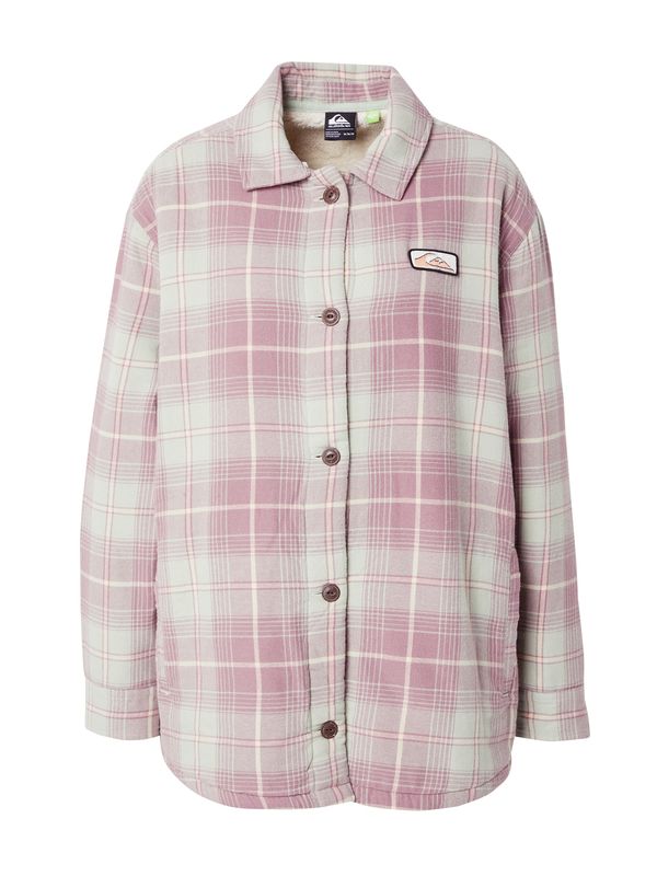 QUIKSILVER QUIKSILVER Prehodna jakna 'UNIPLAID'  svetlo bež / mauve