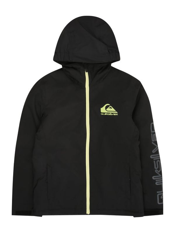 QUIKSILVER QUIKSILVER Športna jakna 'MORTON YOUTH'  temno siva / travnato zelena / črna