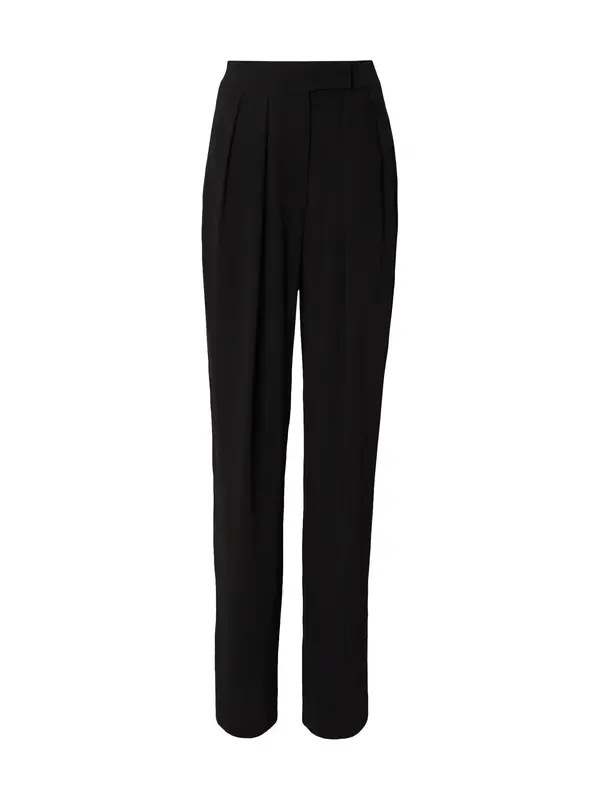 RÆRE by Lorena Rae RÆRE by Lorena Rae Hlače z naborki 'Lino Tall'  črna