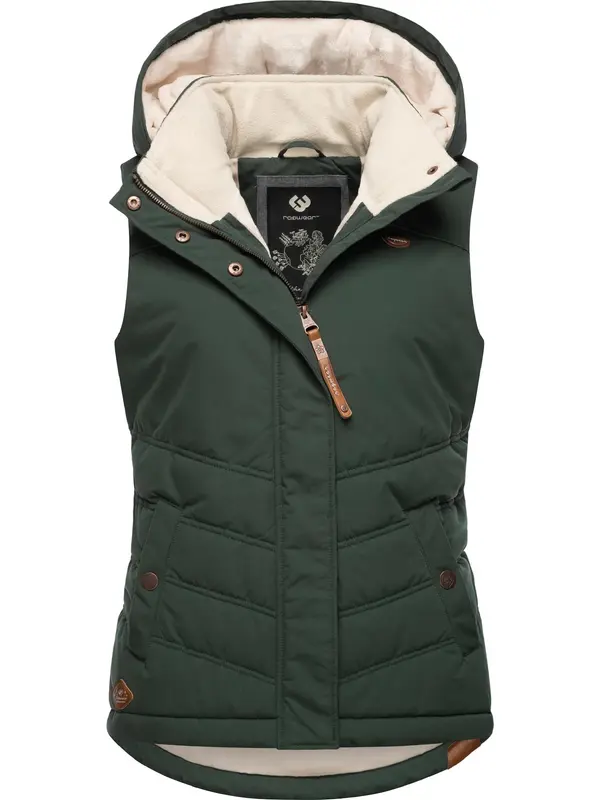 Ragwear Ragwear Brezrokavnik 'Hesty'  kremna / temno zelena