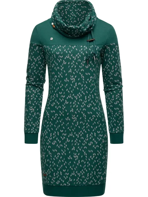 Ragwear Ragwear Obleka 'Chloe'  svetlo siva / temno zelena