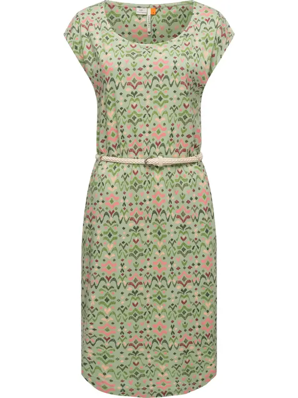 Ragwear Ragwear Obleka 'Lilithe Ikat'  bež / svetlo zelena / roza / rdeča