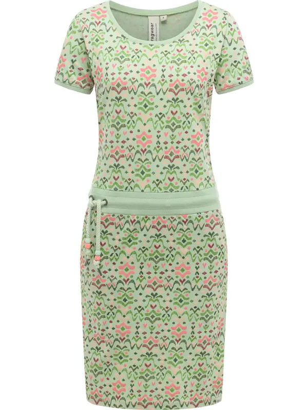 Ragwear Ragwear Obleka 'Youmodo'  zelena / pastelno zelena / roza / vinsko rdeča