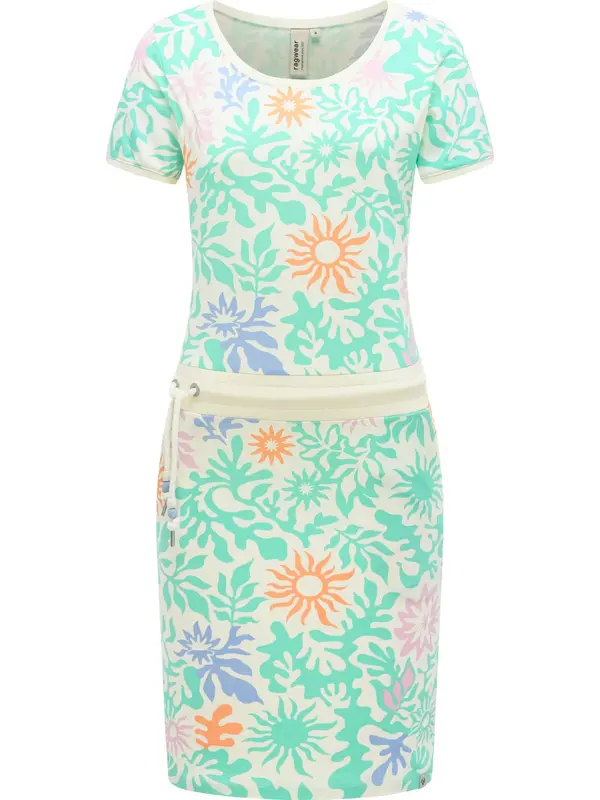 Ragwear Ragwear Poletna obleka 'Baomi Summer'  ecru / kraljevo modra / meta / oranžna