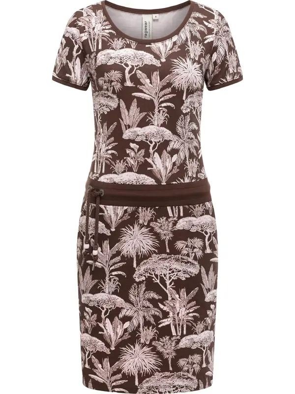 Ragwear Ragwear Poletna obleka 'Baomi Tropic Youmodo'  kremna / temno rjava
