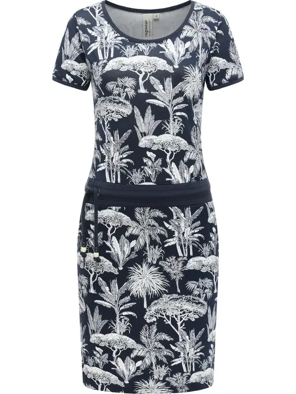 Ragwear Ragwear Poletna obleka 'Baomi Tropic Youmodo'  mornarska / bela