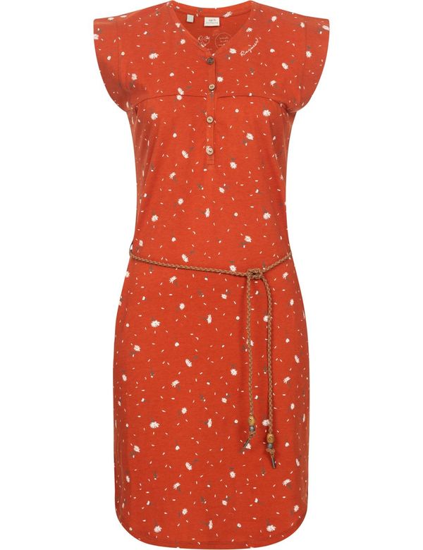 Ragwear Ragwear Poletna obleka 'Zofka'  rjasto rjava / brokat / zlato-rumena / bela