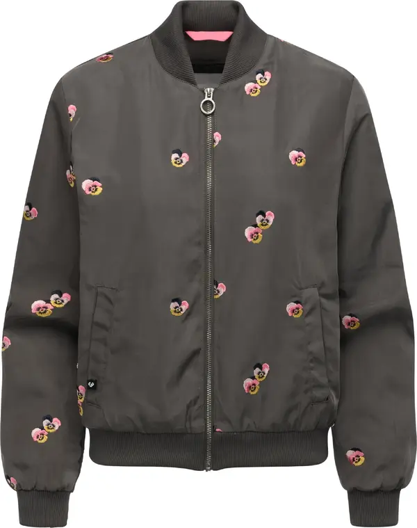 Ragwear Ragwear Prehodna jakna 'Lunara'  gorčica / temno zelena / roza