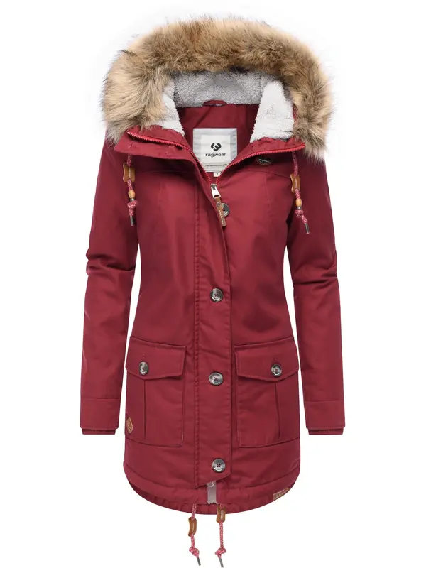 Ragwear Ragwear Zimska jakna 'Jane'  vinsko rdeča