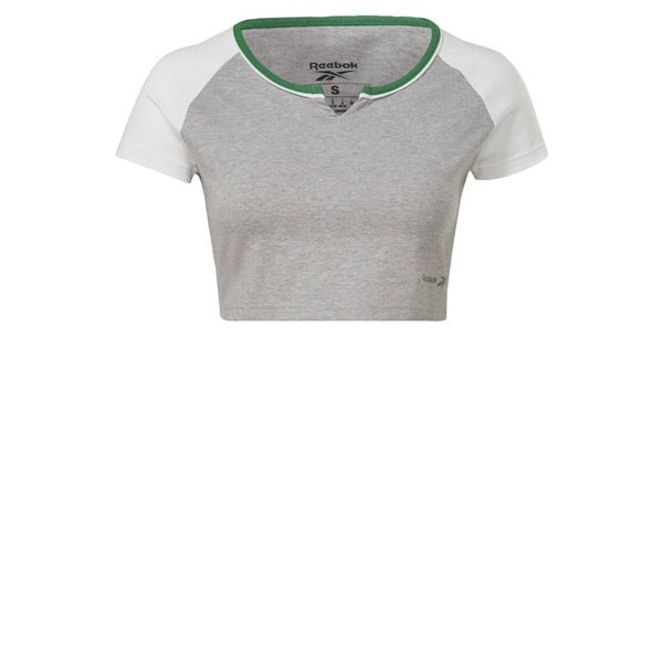 Reebok Reebok Funkcionalna majica  pegasto siva / zelena / volneno bela