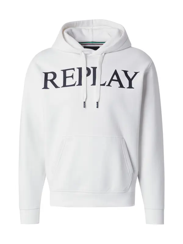 REPLAY REPLAY Majica  črna / bela