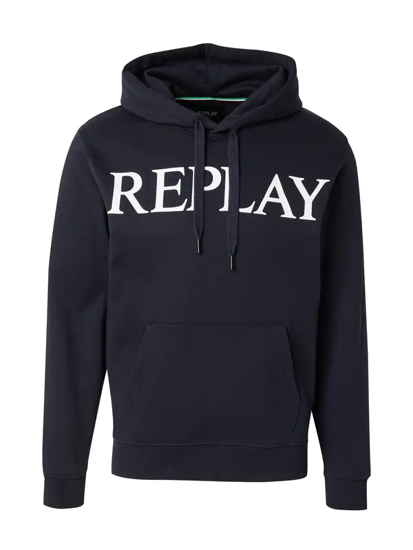 REPLAY REPLAY Majica  nočno modra / bela