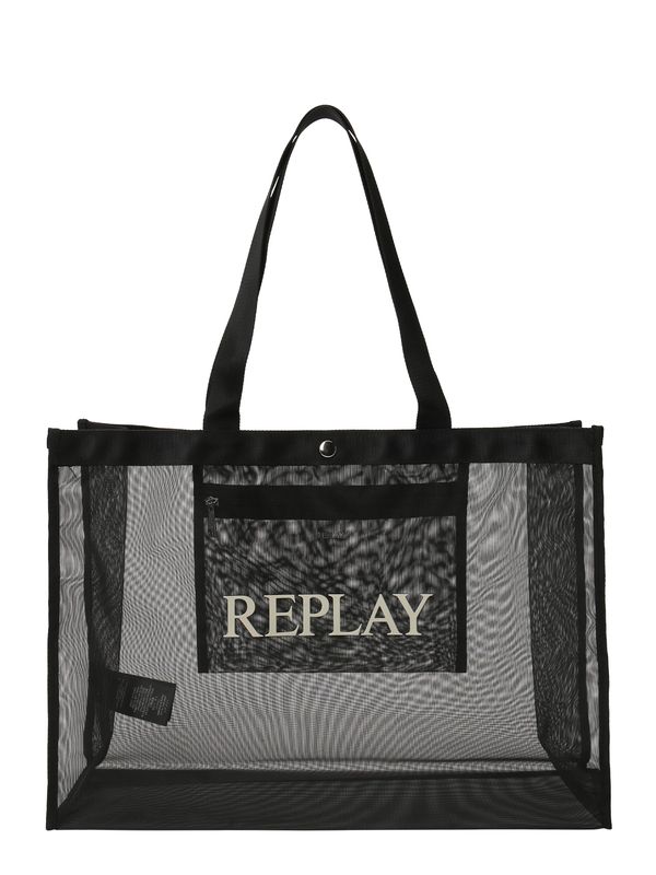 REPLAY REPLAY Nakupovalna torba  kit / črna