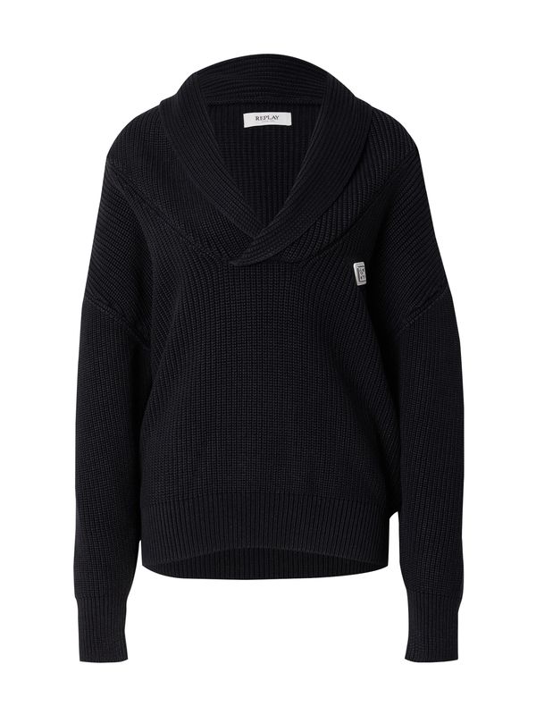 REPLAY REPLAY Pulover  črna