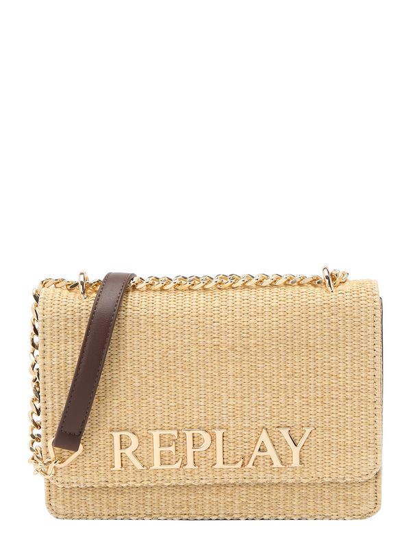 REPLAY REPLAY Torba za čez ramo  bež / temno rjava / zlata