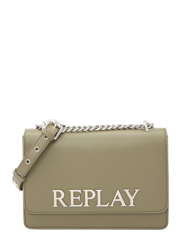 REPLAY REPLAY Torba za čez ramo  kaki / srebrna