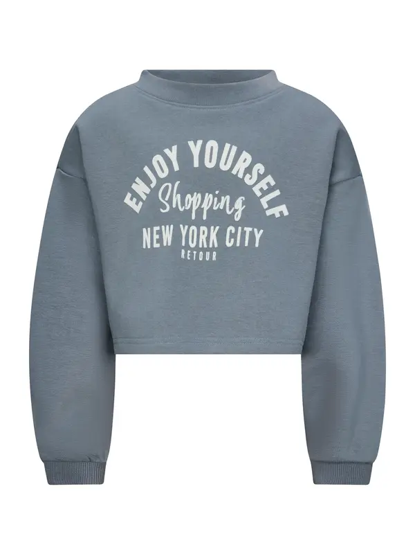 Retour Jeans Retour Jeans Majica 'Puck'  dimno-siva / bela