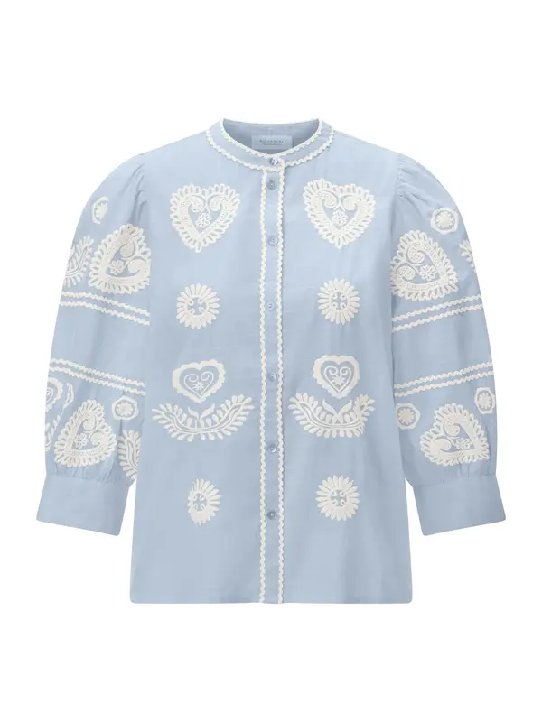 Rich & Royal Rich & Royal Bluza  modra / svetlo rumena
