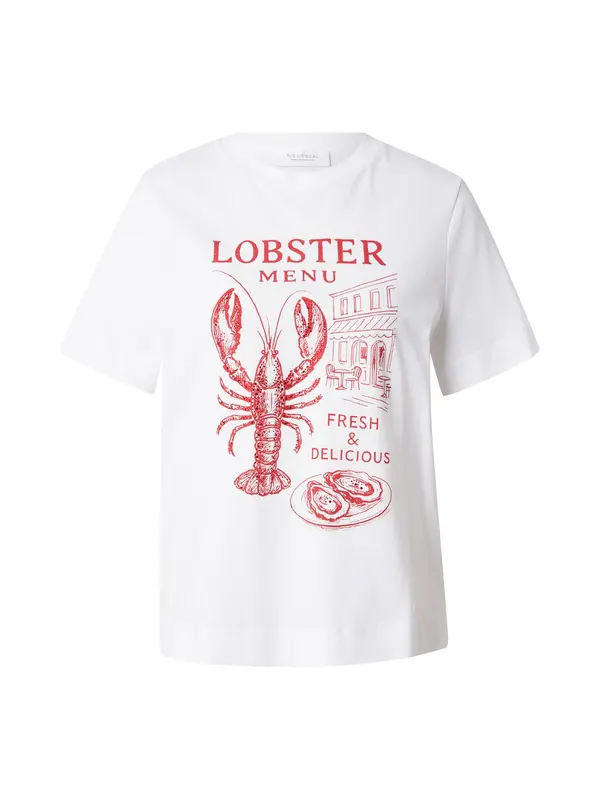 Rich & Royal Rich & Royal Majica 'Lobster'  češnjevo rdeča / bela