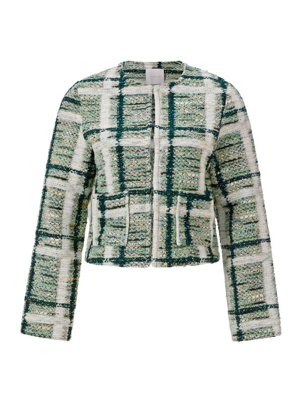 Rich & Royal Rich & Royal Prehodna jakna  smaragd / svetlo zelena / off-bela