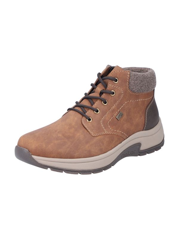 Rieker Rieker Gležnarji z vezalkami  čokolada / mokka / pikčasto rjava