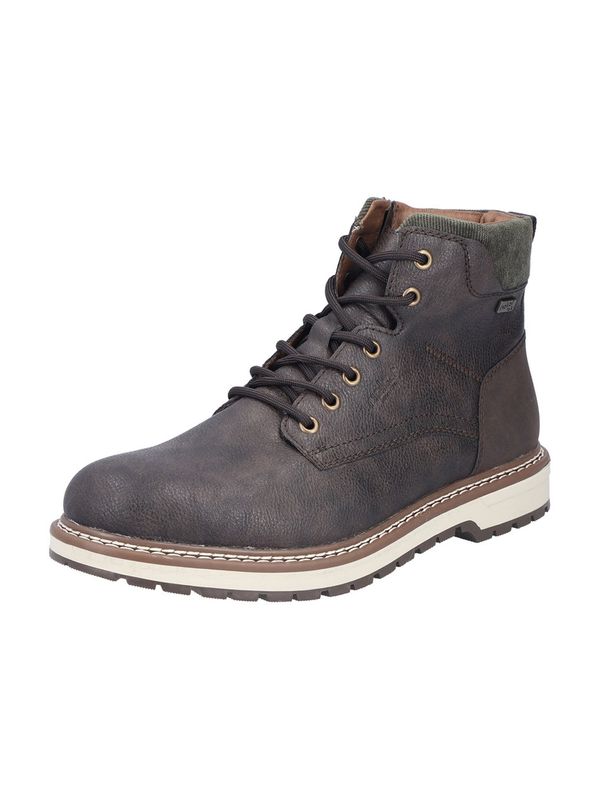 Rieker Rieker Gležnarji z vezalkami  temno rjava / temno zelena