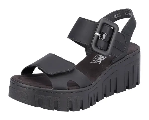 Rieker Rieker Sandali s paščki  črna