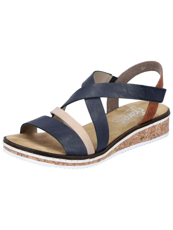 Rieker Rieker Sandali s paščki  nude / marine / karamel