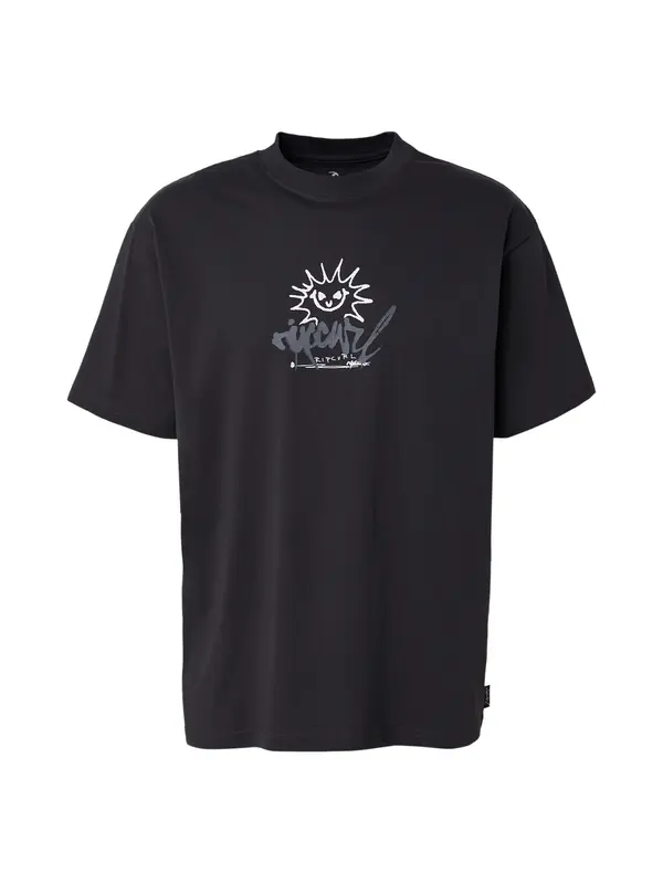 RIP CURL RIP CURL Majica 'INNER VISIONS ROTTEN SUN'  temno siva / črna / bela