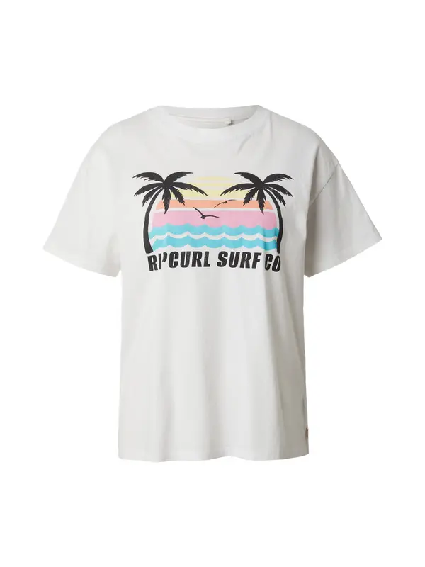 RIP CURL RIP CURL Majica 'MALIBU'  azur / svetlo roza / črna / bela