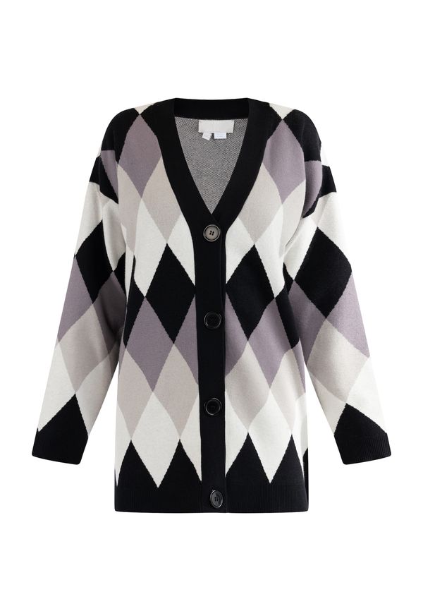 RISA RISA Pletena jopa  greige / svetlo siva / črna / bela